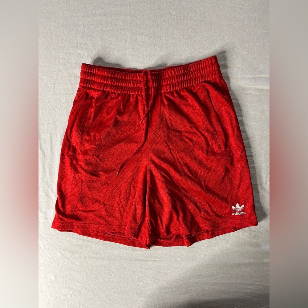 Adidas Women's Vibrant Red Athletic Shorts